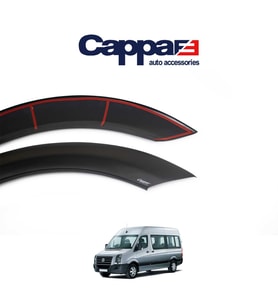 CAPPAFE Volkswagen Crafter Çamurluk Dodik Seti UV Katkılı (ABS) Mat Siyah 4 Parça 2006-2012