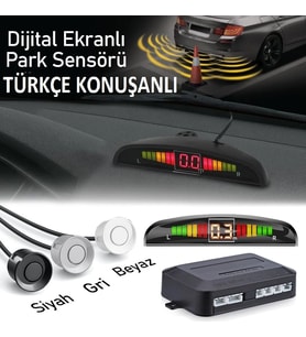 Araç Park Uyumlu Sensörü Dijital Ekranlı Türkçe Konuşanlı Park Sensörü