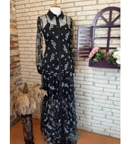 İthal Flok Kumaş Elbise (Karışık)