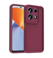 Infinix Note 30 4G Uyumlu Kılıf Kamera Korumalı Zore Ananas Kapak (Mürdüm)