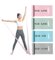 JOINFIT Aerobik ve Pilates Direnç Bandı 4’lü Set - Esneme, Rehabilitasyon, Evde Yoga ve Fitness İçin