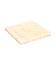Dekoratif Sunumluk Beyaz Dalgalar Doğal Mermer Taş - 20x20 cm