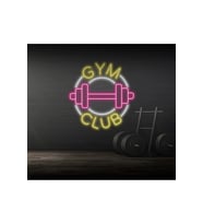GYM CLUB Yazılı ve Şekilli Neon Tabela