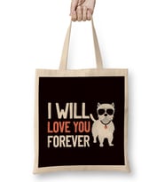 Love Westie Forever West Highland Terrier Dog Breed Owner Bez Çanta Uzun Saplı