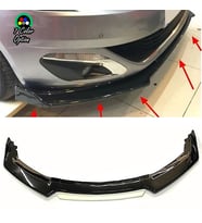 Peugeot 308 Beyaz Renkli Şeritli Dilli Ön Lip 4 Prç Parlak Siyah ABS 2009 - 2016