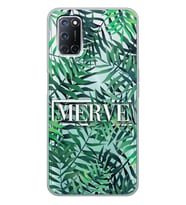 Oppo Yapraklı İsim Tasarımlı Şeffaf Telefon Kılıfı
