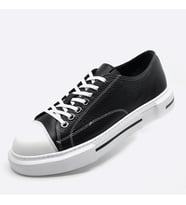 Fosco 9901 Siyah Beyaz Hakiki Deri Sneakers Ayakkabı