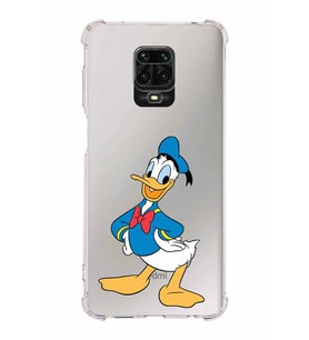 Xiaomi Redmi Note 9 Pro Köşe Korumalı Antişok Kapak Donald Duck Tasarımlı Şeffaf  Kılıf