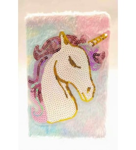 Unicorn At Temalı Papirüs Yapraklı Pelüş Defter
