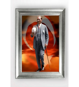 Gümüş Çerçeveli Atatürk Tablo a352