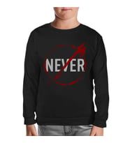 Metallica - Never Logo Siyah Çocuk Sweatshirt