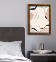 BK Gift Yatak Odası Konseptli Doğal Masif Ahşap Çerçeveli Tablo 45x65cm-46