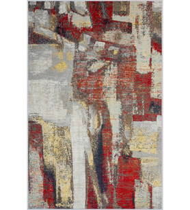 Eliana Home Baskılı, Yıkanabilir Kaymaz Taban Salon Halısı LNA1726 100x150 cm (Kırmızı)