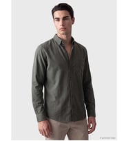 LCWAIKIKI Classic Yeşil Regular Fit Oxford Erkek Gömlek