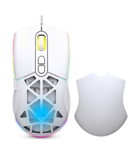 Warp WRP-O12800-W Beyaz RGB Optik Kablolu Oyuncu Mouse