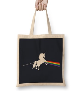 Dark Side Of The Unicorn Pink Floyd Mix Bez Çanta Uzun Saplı