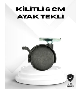 Kilitli 6 Cm Masa Ayağı Tekli Döner Tekerlek