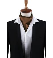 Kahverengi Düz Ascot Fular K572