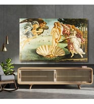 Tekli Yatay Kanvas Duvar Tablosu Sandro Botticelli Venüs'ün Doğuşu