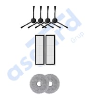 DREAME X20 MAX-X20 PRO UYUMLU 4 Yan Fırça 2 Filtre 2 Mop
