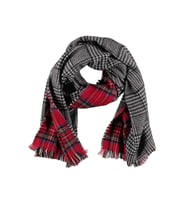 Çift Taraflı Ekose Kadın Şal 180X65cmTEK