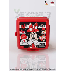 DEKOMUS İLE YENİ SEZON LİSANSLI MINNIE MOUSE 2 KATLI BESLENME KUTUSU / LUNCH BOX