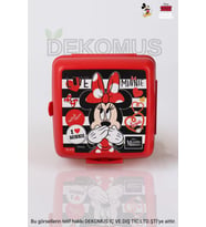 DEKOMUS İLE YENİ SEZON LİSANSLI MINNIE MOUSE 2 KATLI BESLENME KUTUSU / LUNCH BOX