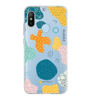 Xiaomi Mi A2 Lite Uyumlu Kapak Geometrik Şekiller Tasarımlı Şeffaf Silikon Kılıf