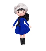 Koyu Mavi Güz Bebek Amigurumi Organik Oyuncak