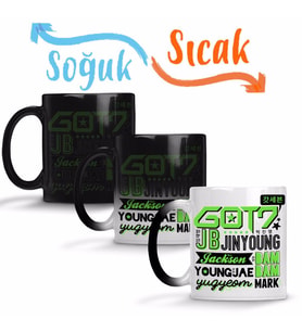Goot7 Font Collage Sihirli Kupa Bardak Porselen