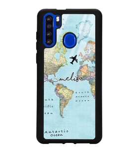 Reeder P13 Blue Max Uyumlu Mavi Harita Tasarımlı Glossy Telefon Kılıfı