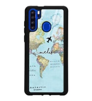 Reeder P13 Blue Max Uyumlu Mavi Harita Tasarımlı Glossy Telefon Kılıfı