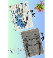 Vintage nostalji defter seti 2 adet A4 boyutu 21*30 çizgili + kareli 60 syf