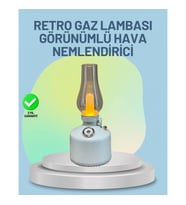 Mey İthalat® Renkli Led Işıklı Retro Gaz Lambası Aroma Terapi Mist Maker