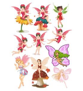 Peri Sticker Set-1 10 Parça Telefon, Tablet, Defter, Laptop Sticker