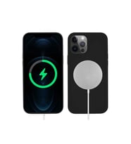 Apple iPhone 12 Pro Max Uyumlu Kılıf Zore Silksafe Wireless Kapak (Siyah)