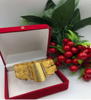 22 AYAR ALTIN KAPLAMA KADIN GOLD TRABZON 2 SIRA ÖRGÜ KELEPÇE