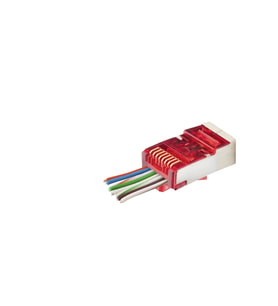 Cat6E Ez Rj45 Metal Konnektör 100 Adet Plastik Kutu - Kırmızı ND2419