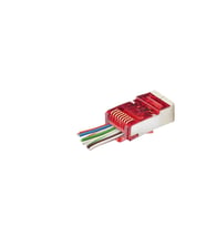 Cat6E Ez Rj45 Metal Konnektör 100 Adet Plastik Kutu - Kırmızı ND2419