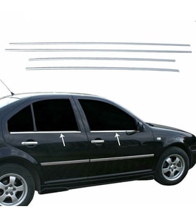 Volkswagen Bora Krom Cam Çıtası 1998-2004 4Prç Paslanmaz Çelik
