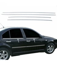 Volkswagen Bora Krom Cam Çıtası 1998-2004 4Prç Paslanmaz Çelik
