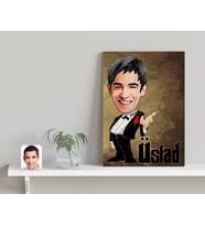 BK Gift Kişiye Özel Üstad Karikatürlü Kanvas Tablo-1