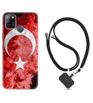 INFINIX Smart 4 5 6 Zero 8 S5 Pro Kılıf Boyun Askılı Silikon Şanlı Türk Bayrağı 3 1395