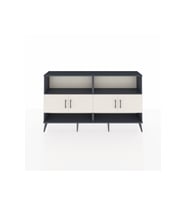 Arges Konsol 4 Raflı 4 Kapaklı 176x30x99 Antrasit-Aytaşı/Antrasit