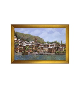 Manzara Temalı Kanvas Tablo 50 x 70 cm Gold Çerçeve