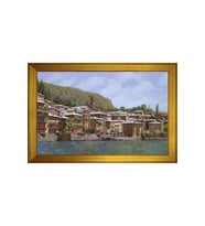 Manzara Temalı Kanvas Tablo 50 x 70 cm Gold Çerçeve