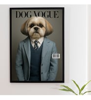 Ezgoola Özel Kedi Köpek Tablosu /Kral ve Karakter Serisi / Kişiye Özel Poster / Kedi & Köpek Hediye / Portre /  Özel Tablo /  Hediye / Poster (Siyah)