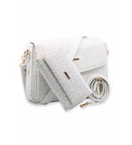 Just Polo Kadın 3 Bölmeli Mıknatıs Kapaklı El ve Omuz Çantası PBU2186-1003 (Beyaz)