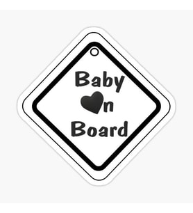 Baby On Board Arabada bebek var Sticker Etiket 19CM md8