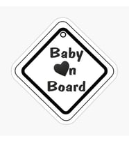 Baby On Board Arabada bebek var Sticker Etiket 19CM md8